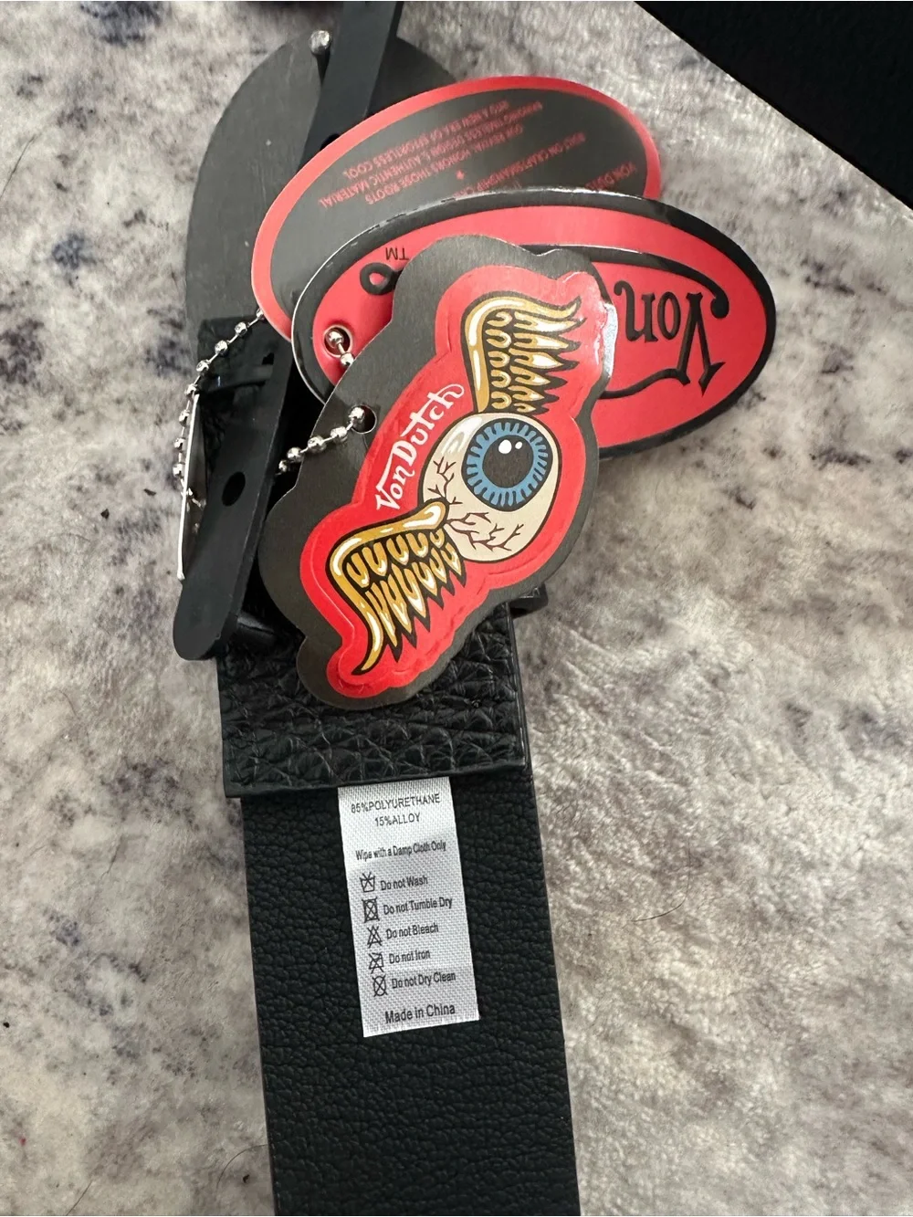 Von Dutch Originals Oversized Buckle Belt Size 38 – Brand New With Tags
